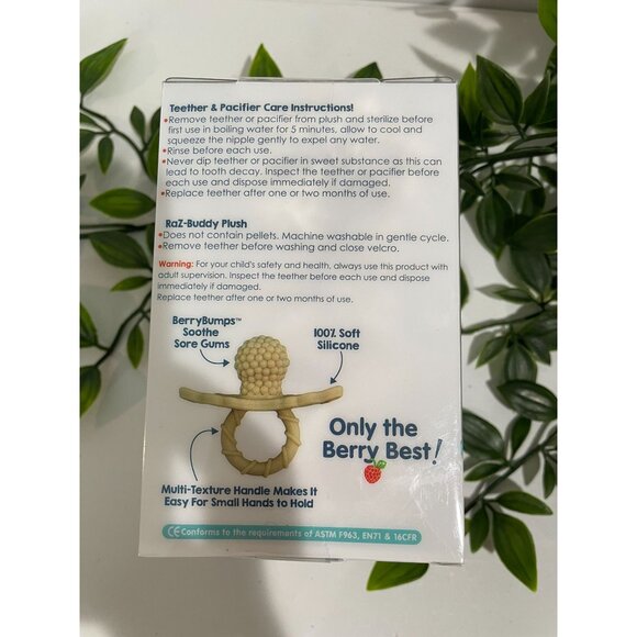 RaZ-Buddy Plush Sloth Paci & Teether Holder Soft Silicone - Picture 5 of 11